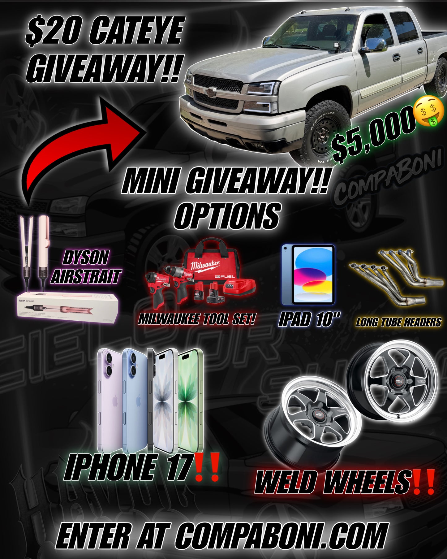 CATEYE ENTRY and IPHONE/WELDS GIVEAWAY!