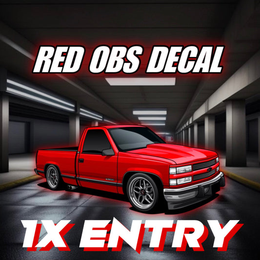 RED OBS STICKER